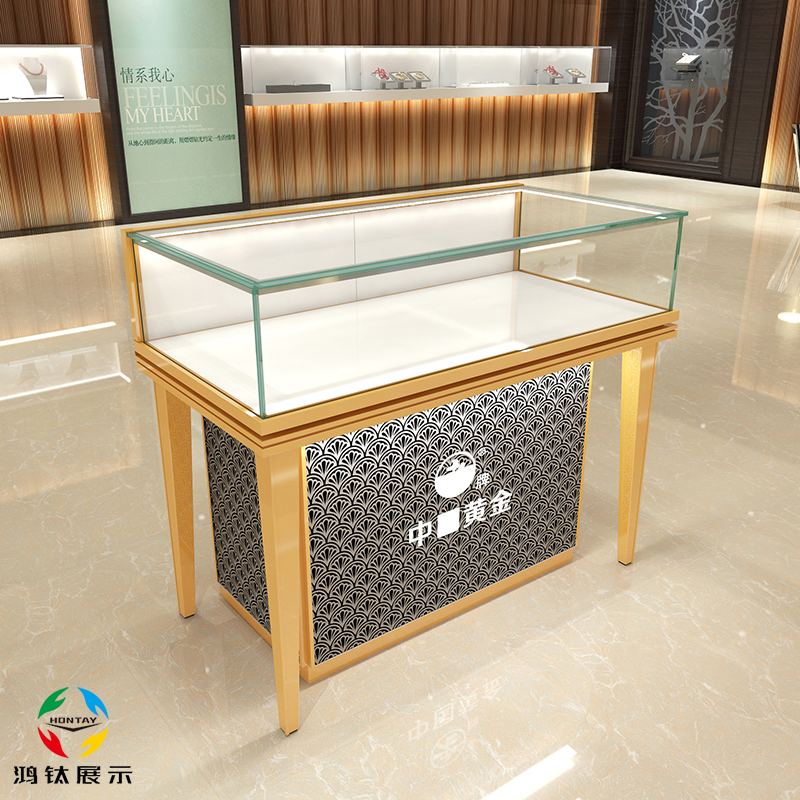 玻璃黃金首飾展示柜臺(tái)E款-01前柜