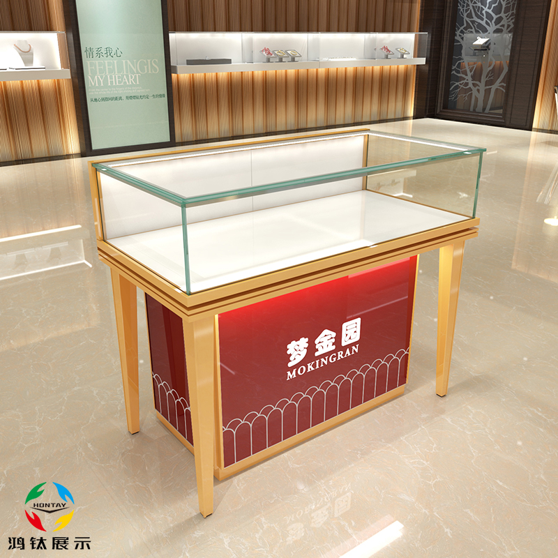 玻璃黃金首飾展示柜臺(tái)E款-01前柜