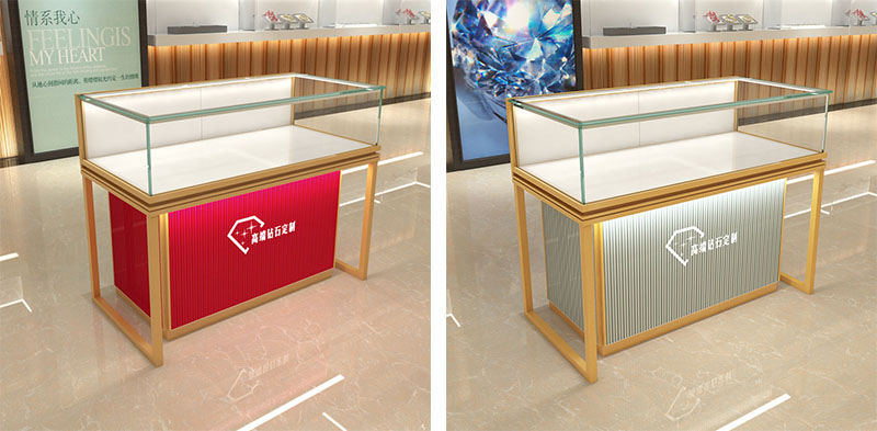 珠寶展示柜,3D藝術玻璃展柜,首飾飾品展示柜臺