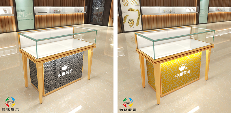 玻璃黃金首飾展示柜臺(tái)E款-01前柜 玻璃黃金首飾展示柜臺(tái)E款-01前柜