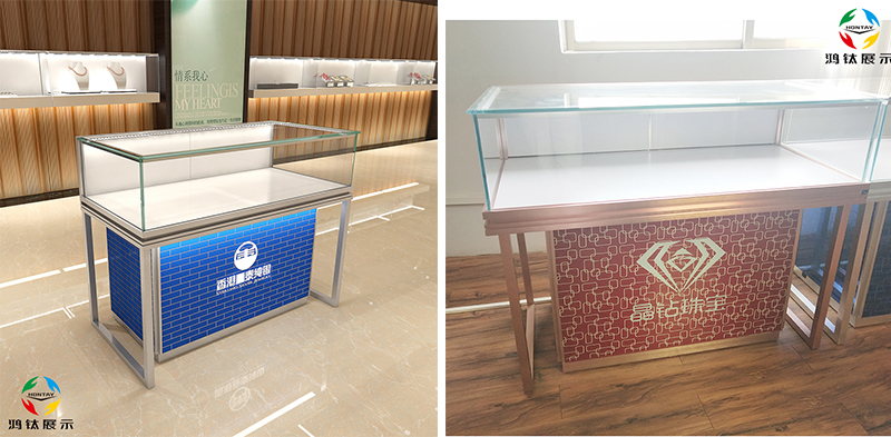 玻璃珠寶展柜H款-01前柜-1號花紋 玻璃珠寶展柜H款-01前柜-1號花紋