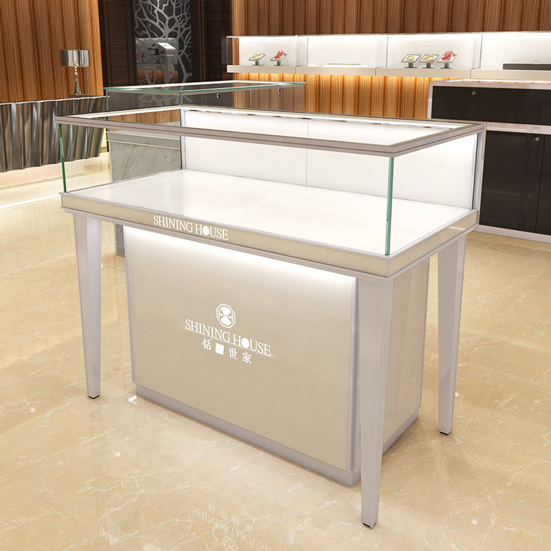 輕奢品牌珠寶手表展柜E款-臺(tái)面玻璃