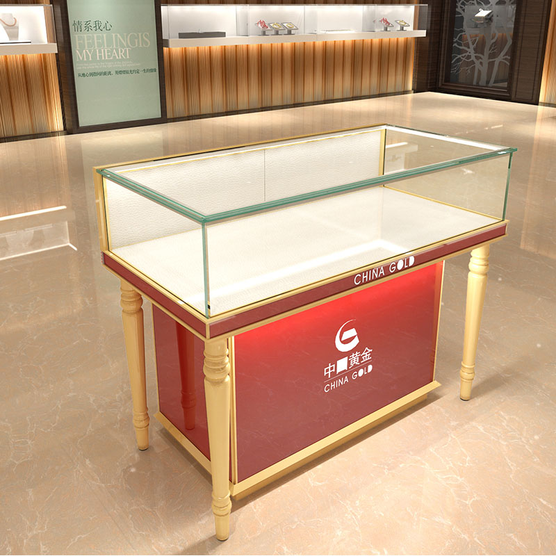 歐式復古黃金珠寶展柜J款-不包邊